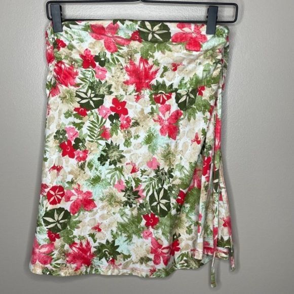 Patagonia Pink Green Ruched‎ Mini Skirt - Picture 2 of 3
